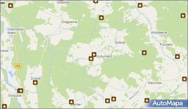 mapa Przybymierz, Przybymierz na mapie Targeo