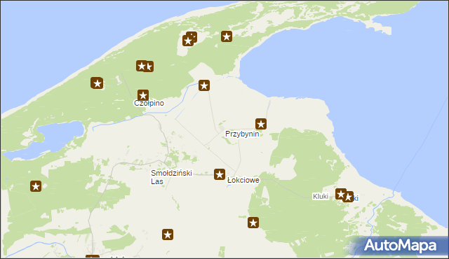 mapa Przybynin, Przybynin na mapie Targeo