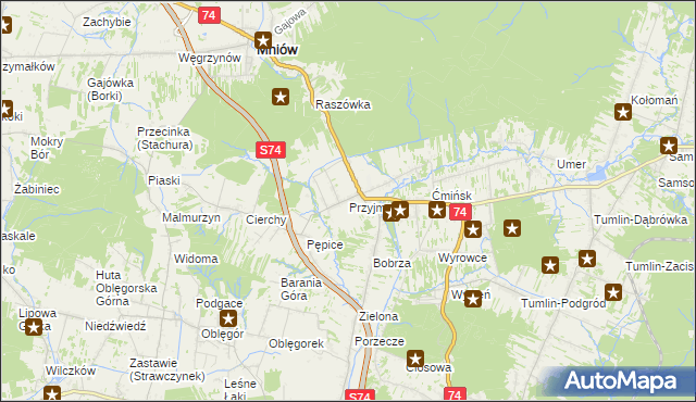 mapa Przyjmo, Przyjmo na mapie Targeo