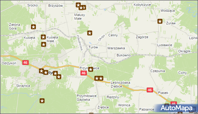 mapa Przymiłowice-Podgrabie, Przymiłowice-Podgrabie na mapie Targeo