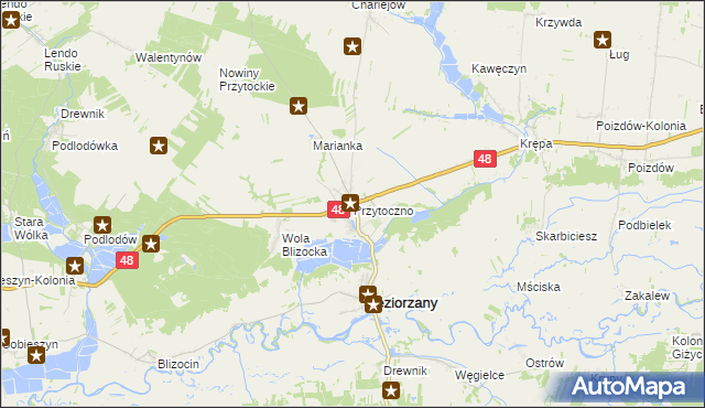 mapa Przytoczno, Przytoczno na mapie Targeo