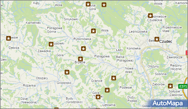 mapa Pstrągowa, Pstrągowa na mapie Targeo