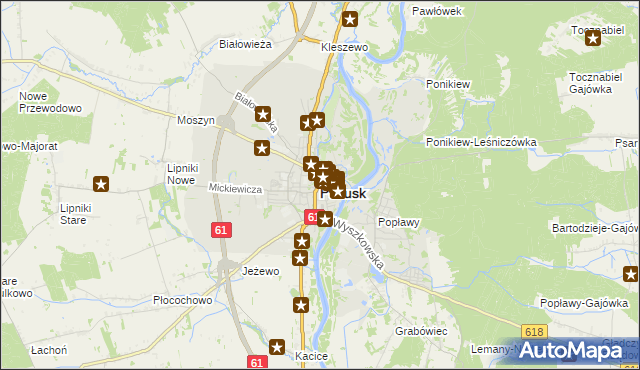 mapa Pułtusk, Pułtusk na mapie Targeo