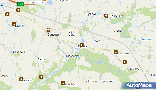 mapa Pyszka, Pyszka na mapie Targeo