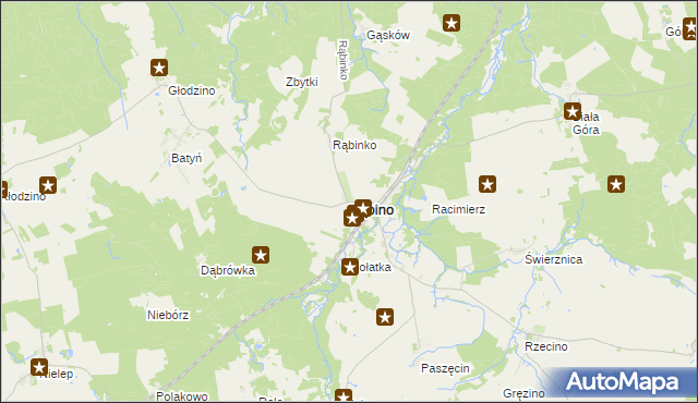 mapa Rąbino, Rąbino na mapie Targeo