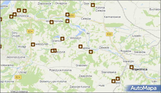 mapa Rąblów, Rąblów na mapie Targeo