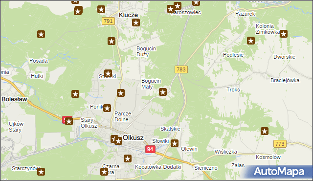 mapa Rabsztyn, Rabsztyn na mapie Targeo