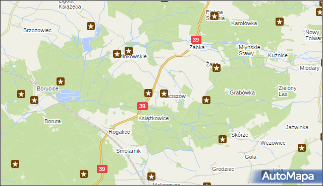 mapa Raciszów, Raciszów na mapie Targeo