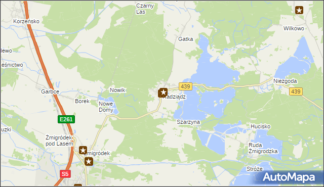 mapa Radziądz, Radziądz na mapie Targeo