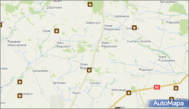 mapa Radzikowo Scalone, Radzikowo Scalone na mapie Targeo