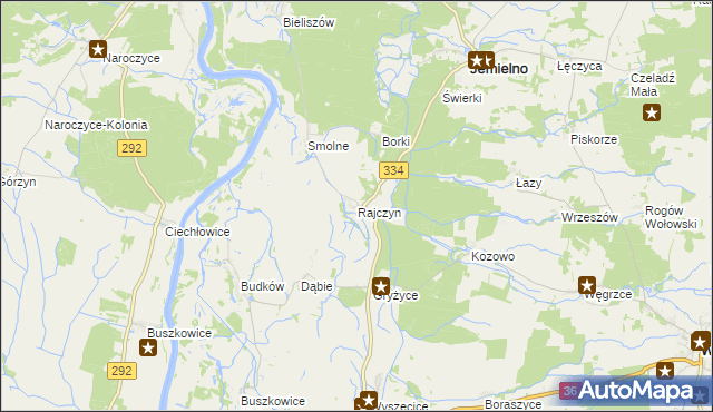 mapa Rajczyn, Rajczyn na mapie Targeo