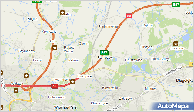 mapa Ramiszów, Ramiszów na mapie Targeo