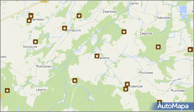 mapa Rarwino gmina Białogard, Rarwino gmina Białogard na mapie Targeo