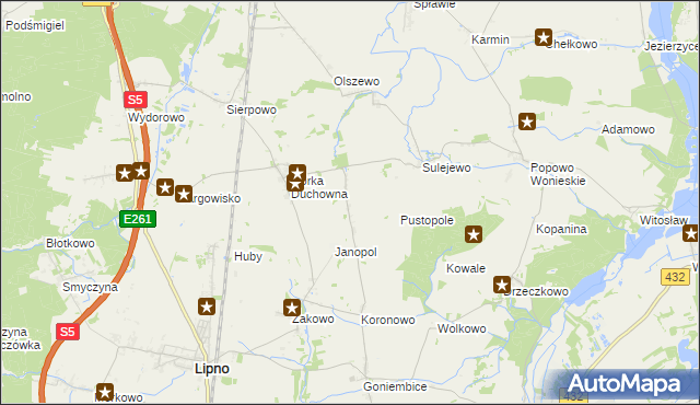 mapa Ratowice gmina Lipno, Ratowice gmina Lipno na mapie Targeo