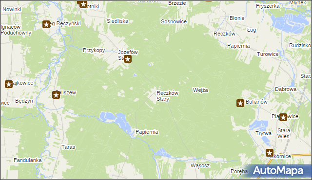 mapa Reczków Stary, Reczków Stary na mapie Targeo