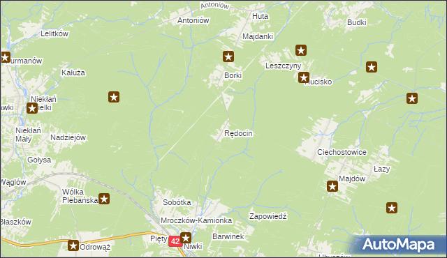 mapa Rędocin, Rędocin na mapie Targeo