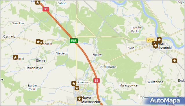 mapa Rejów, Rejów na mapie Targeo