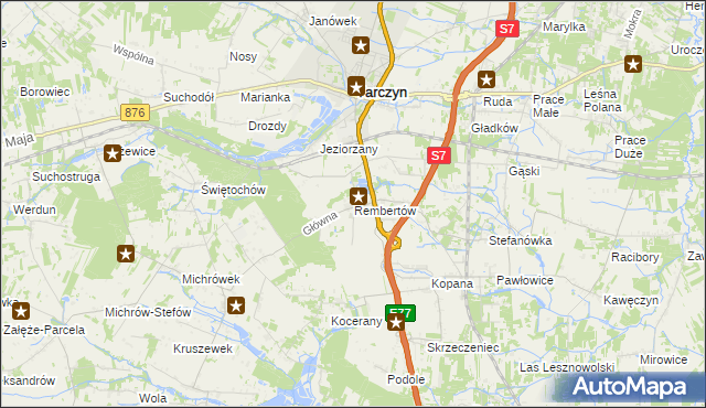 mapa Rembertów, Rembertów na mapie Targeo