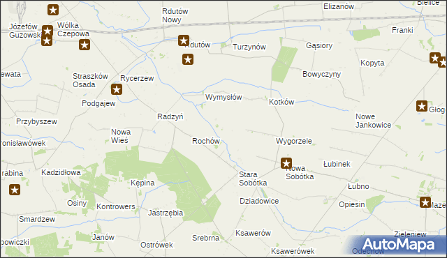 mapa Rochówek, Rochówek na mapie Targeo