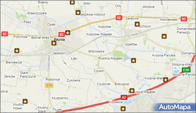 mapa Rokitno-Majątek, Rokitno-Majątek na mapie Targeo