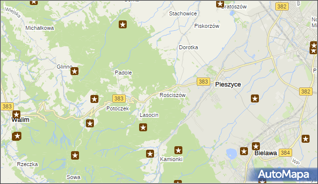 mapa Rościszów, Rościszów na mapie Targeo