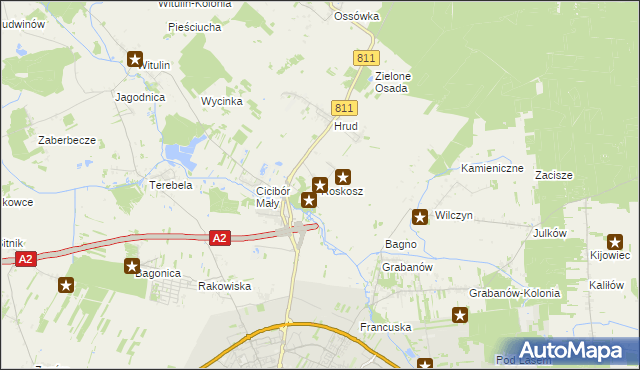 mapa Roskosz, Roskosz na mapie Targeo