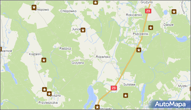 mapa Różańsko, Różańsko na mapie Targeo