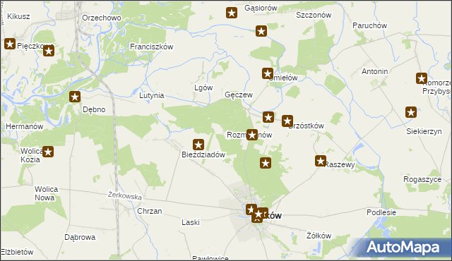 mapa Rozmarynów, Rozmarynów na mapie Targeo