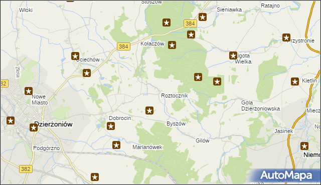 mapa Roztocznik, Roztocznik na mapie Targeo