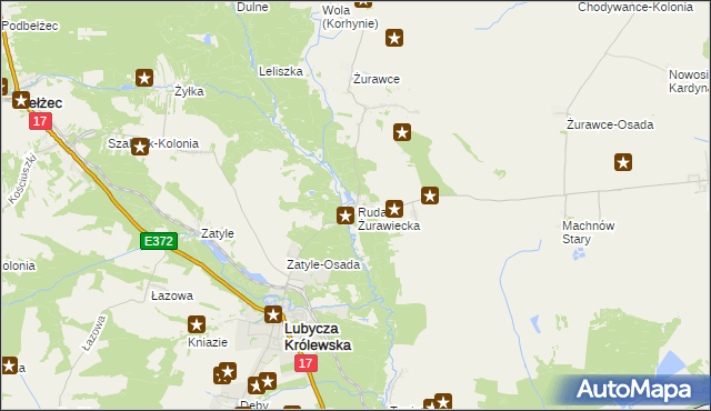 mapa Ruda Żurawiecka, Ruda Żurawiecka na mapie Targeo