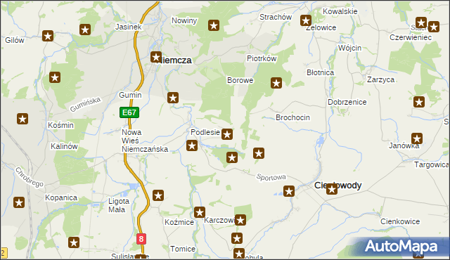 mapa Ruszkowice gmina Niemcza, Ruszkowice gmina Niemcza na mapie Targeo