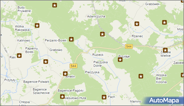 mapa Ruzieck, Ruzieck na mapie Targeo