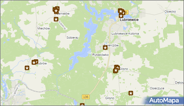 mapa Rybakówko, Rybakówko na mapie Targeo