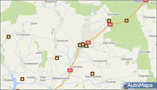 mapa Rychtal, Rychtal na mapie Targeo