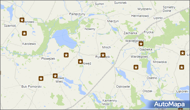 mapa Rywałdzik, Rywałdzik na mapie Targeo