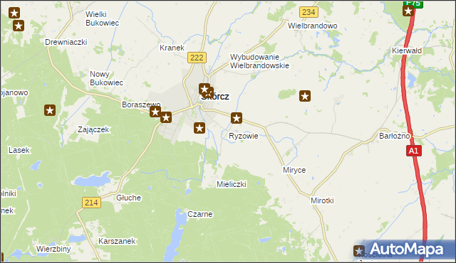 mapa Ryzowie, Ryzowie na mapie Targeo