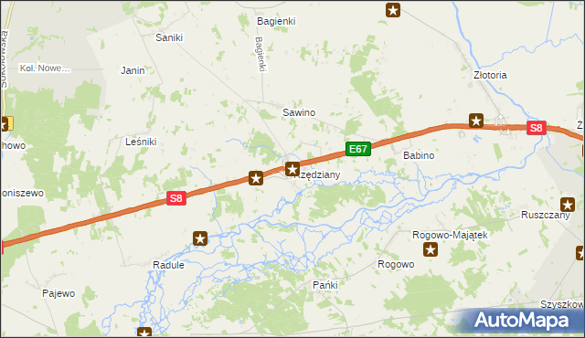 mapa Rzędziany, Rzędziany na mapie Targeo