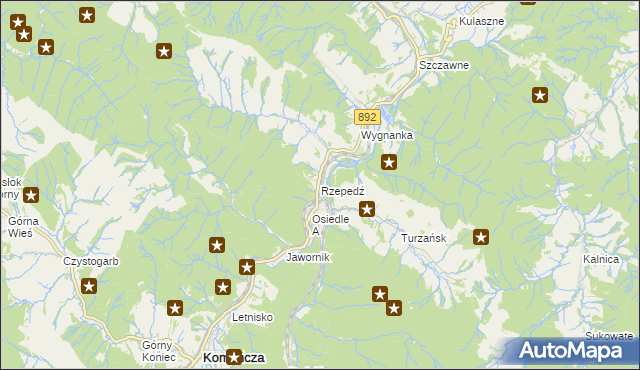 mapa Rzepedź, Rzepedź na mapie Targeo