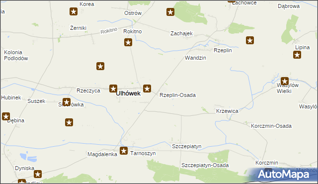 mapa Rzeplin-Osada, Rzeplin-Osada na mapie Targeo