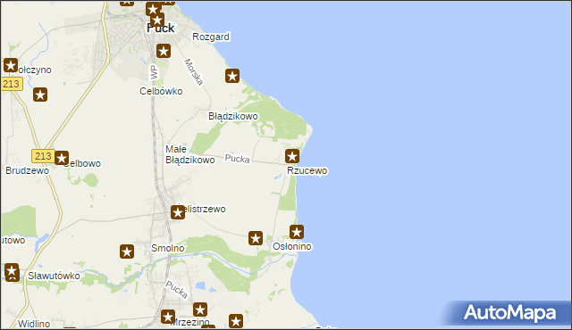 mapa Rzucewo, Rzucewo na mapie Targeo