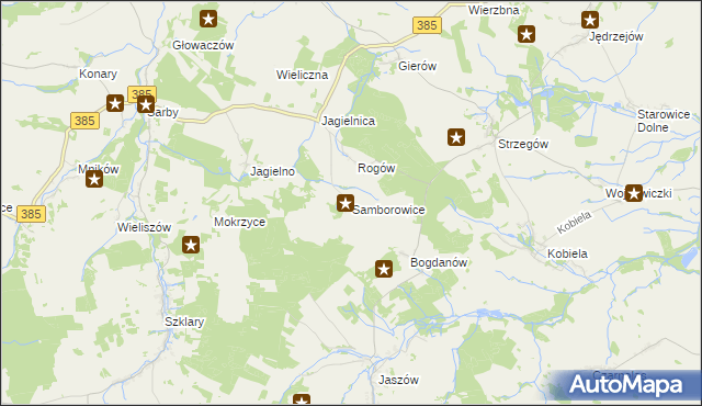 mapa Samborowice gmina Przeworno, Samborowice gmina Przeworno na mapie Targeo