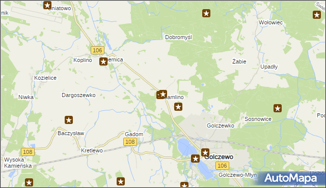 mapa Samlino, Samlino na mapie Targeo