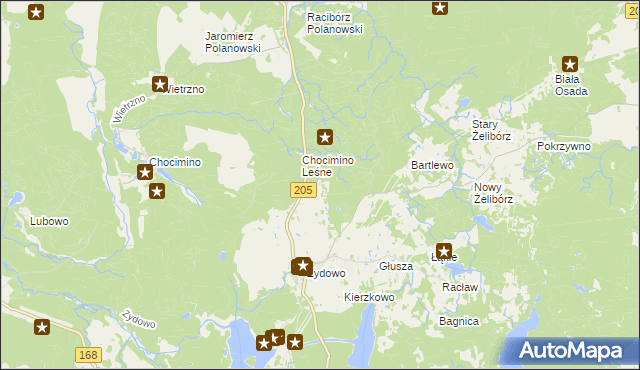 mapa Samostrzel gmina Polanów, Samostrzel gmina Polanów na mapie Targeo