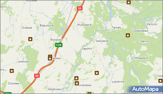 mapa Sąpólko, Sąpólko na mapie Targeo