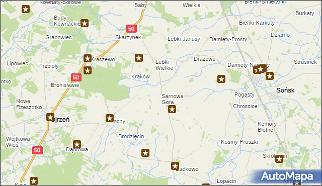 mapa Sarnowa Góra, Sarnowa Góra na mapie Targeo