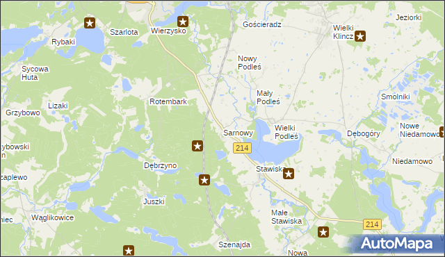 mapa Sarnowy, Sarnowy na mapie Targeo