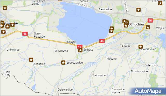 mapa Ścibórz, Ścibórz na mapie Targeo