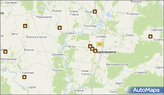 mapa Sędziejowice-Kolonia, Sędziejowice-Kolonia na mapie Targeo