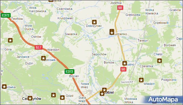 mapa Sępochów, Sępochów na mapie Targeo