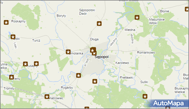 mapa Sępopol, Sępopol na mapie Targeo